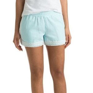 Vineyard Vines Striped Pull On Linen Shorts